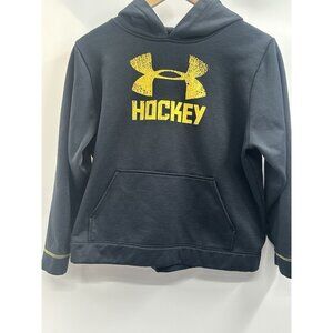 Under Armour Boys Hoodie Black And Yellow Hockey Sweatshirt XL